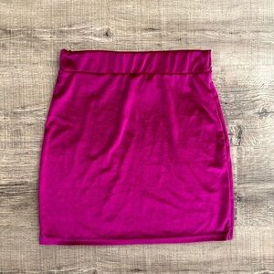 PLEASE purple velvet miniskirt